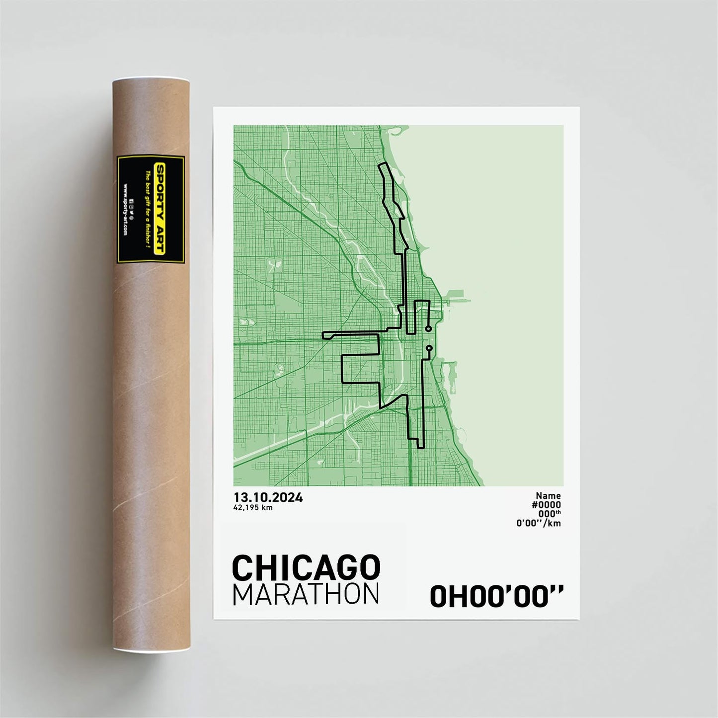 Chicago Marathon Art Print