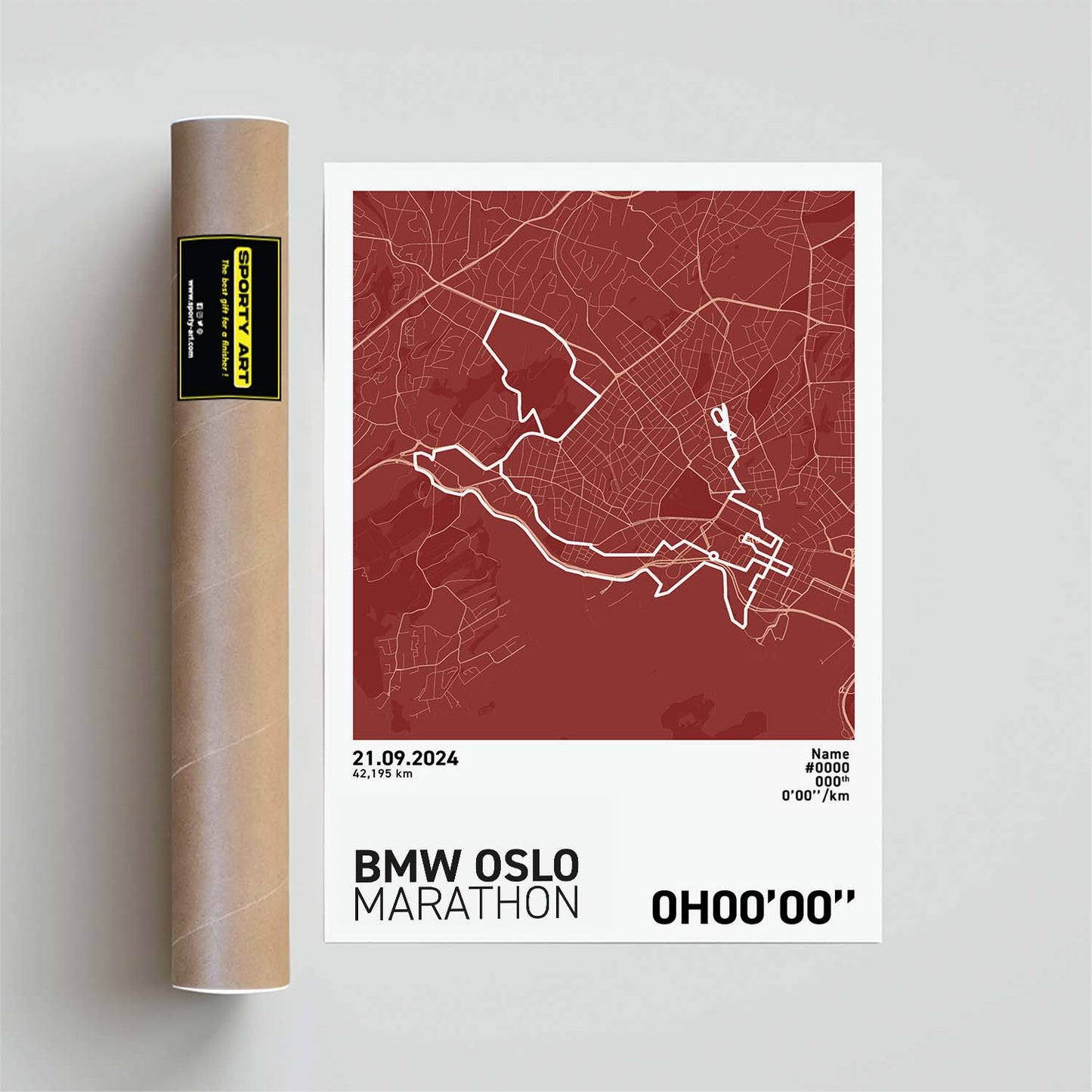 Oslo Marathon Art Print