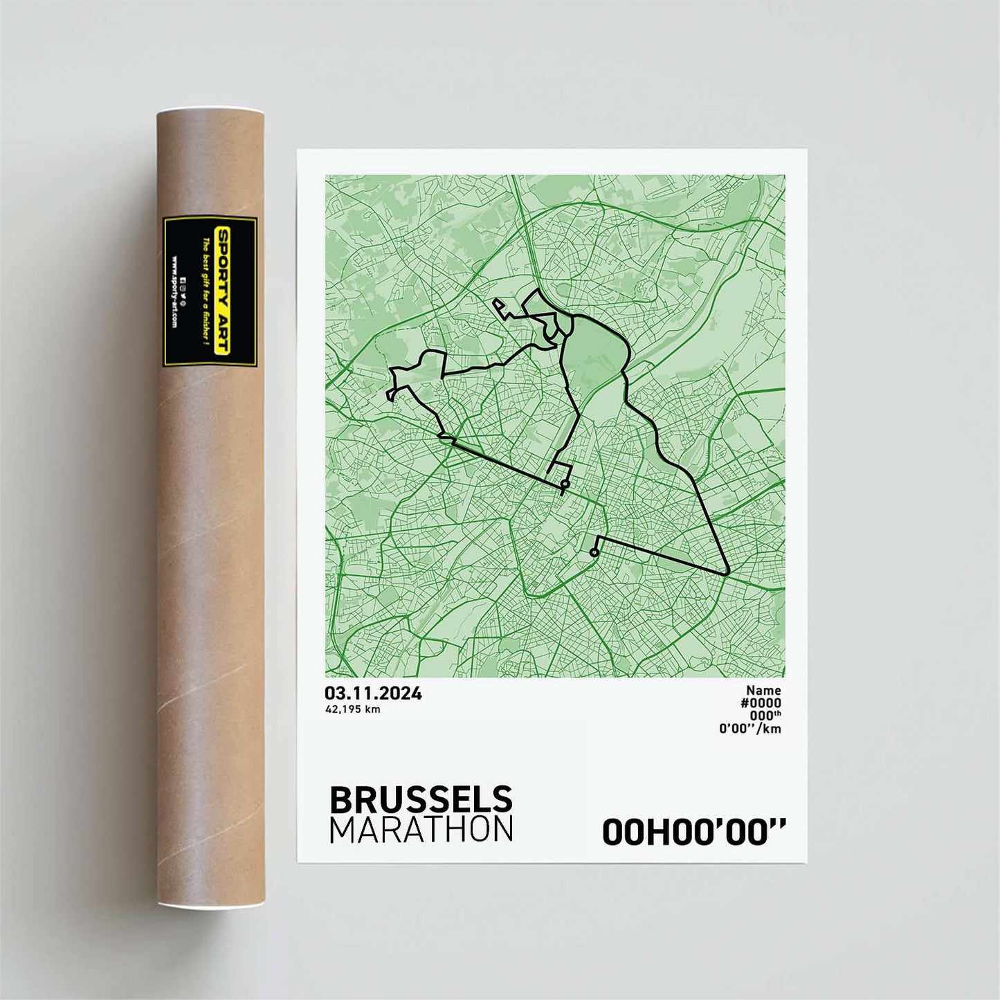 Brussels Marathon Art Print
