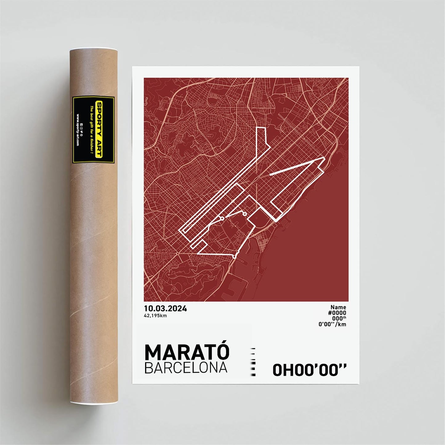 Barcelona Marathon Art Print