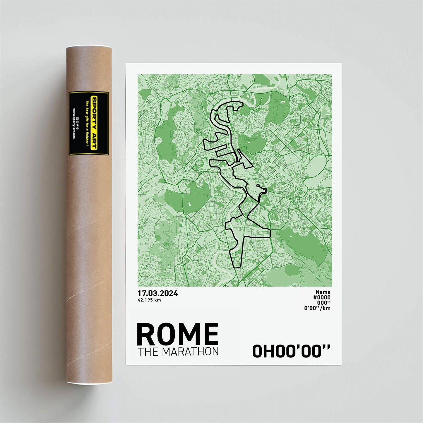 Rome Marathon Art Print