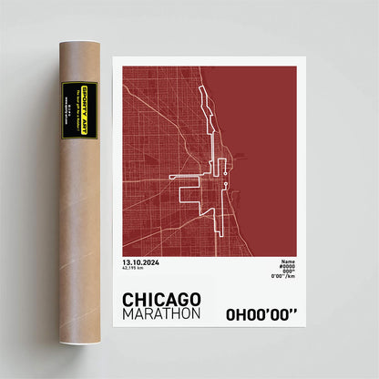 Chicago Marathon Art Print