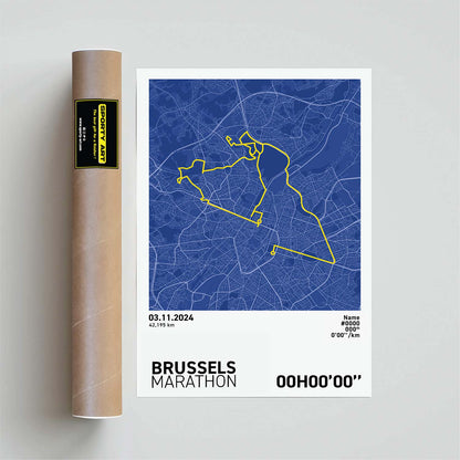 Brüssel-Marathon-Druck