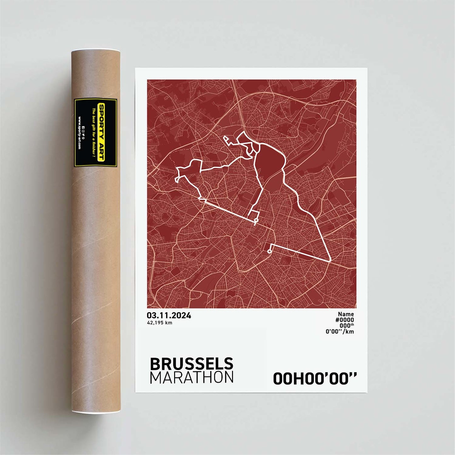 Brüssel-Marathon-Druck