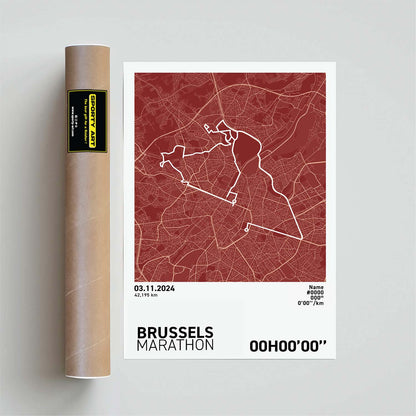 Brüssel-Marathon-Druck