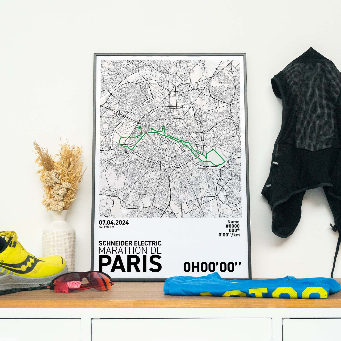 Paris Marathon Custom Poster