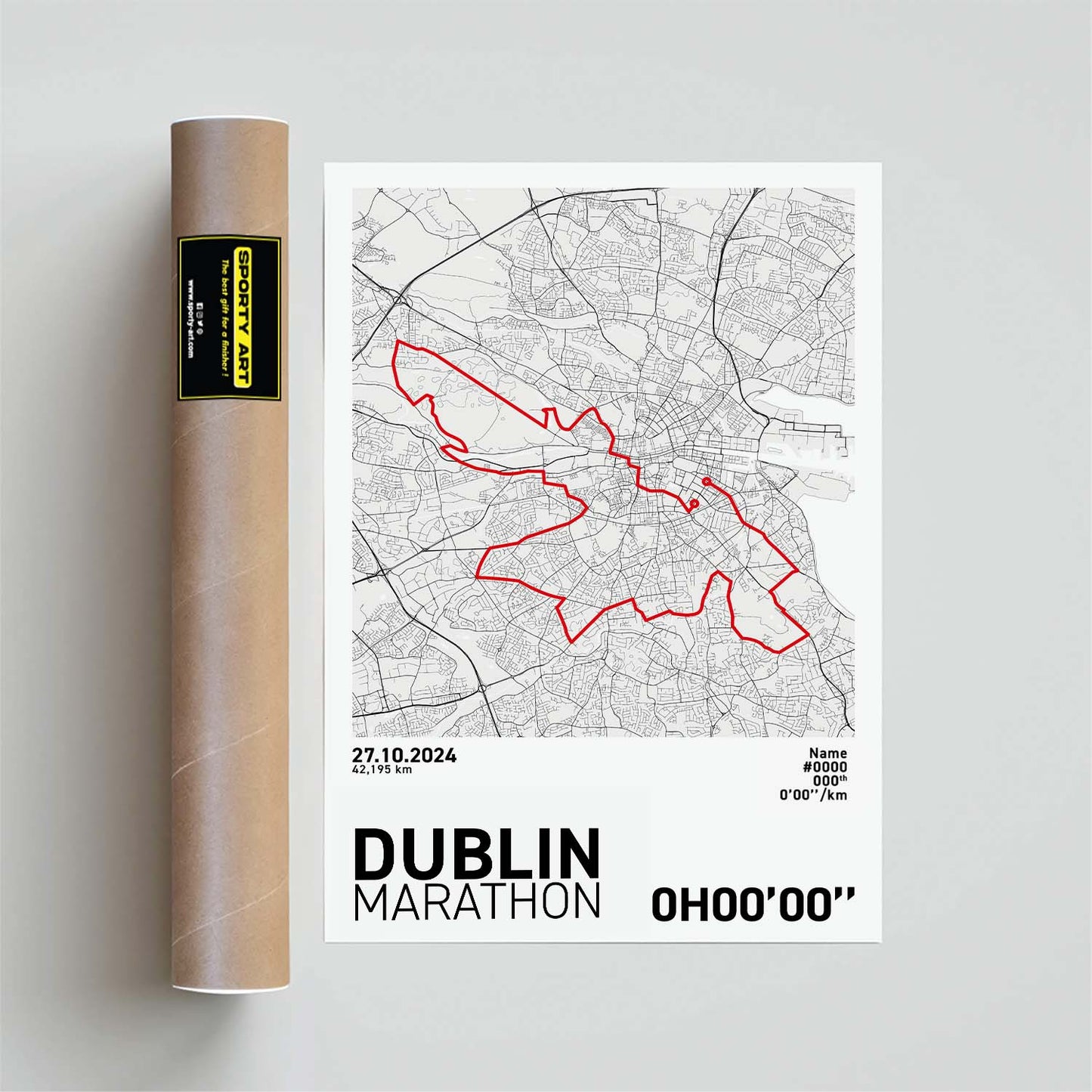 Dublin Marathon Art Print