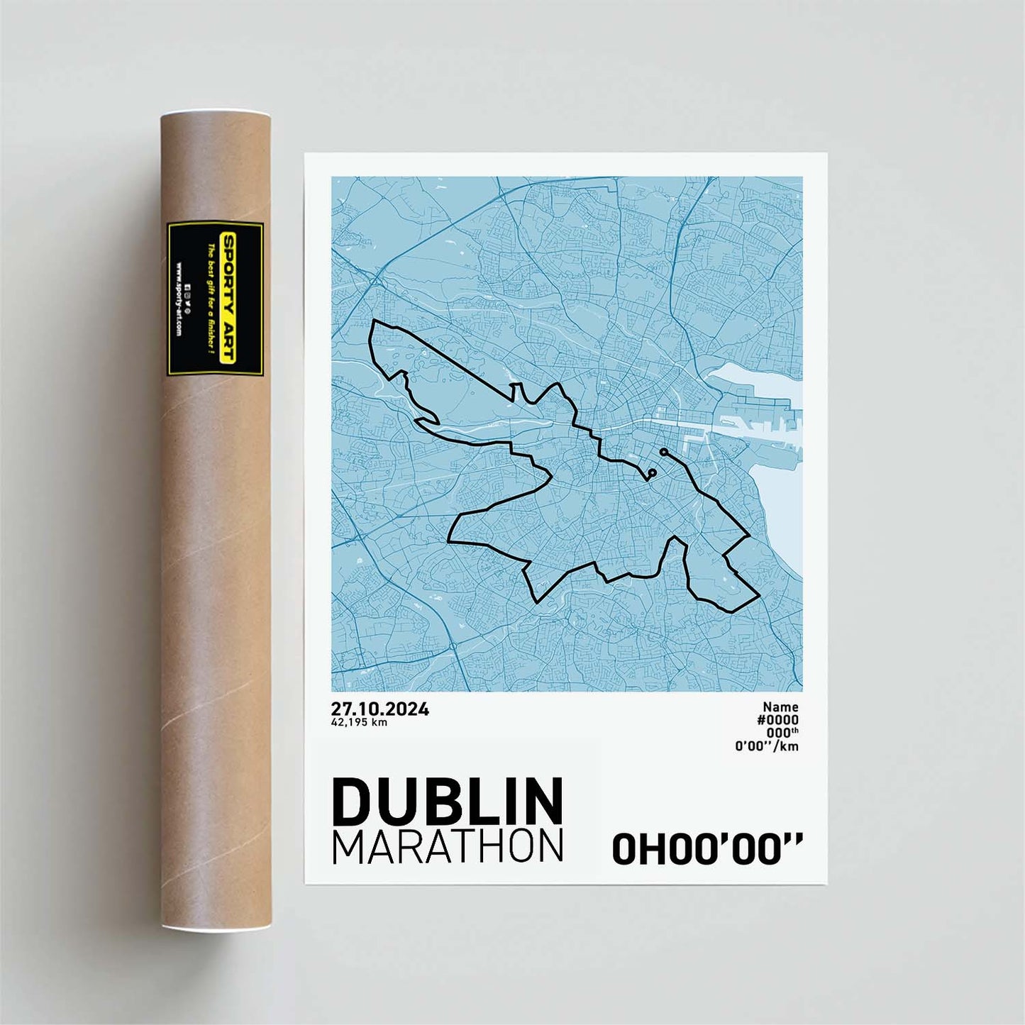 Dublin Marathon Art Print