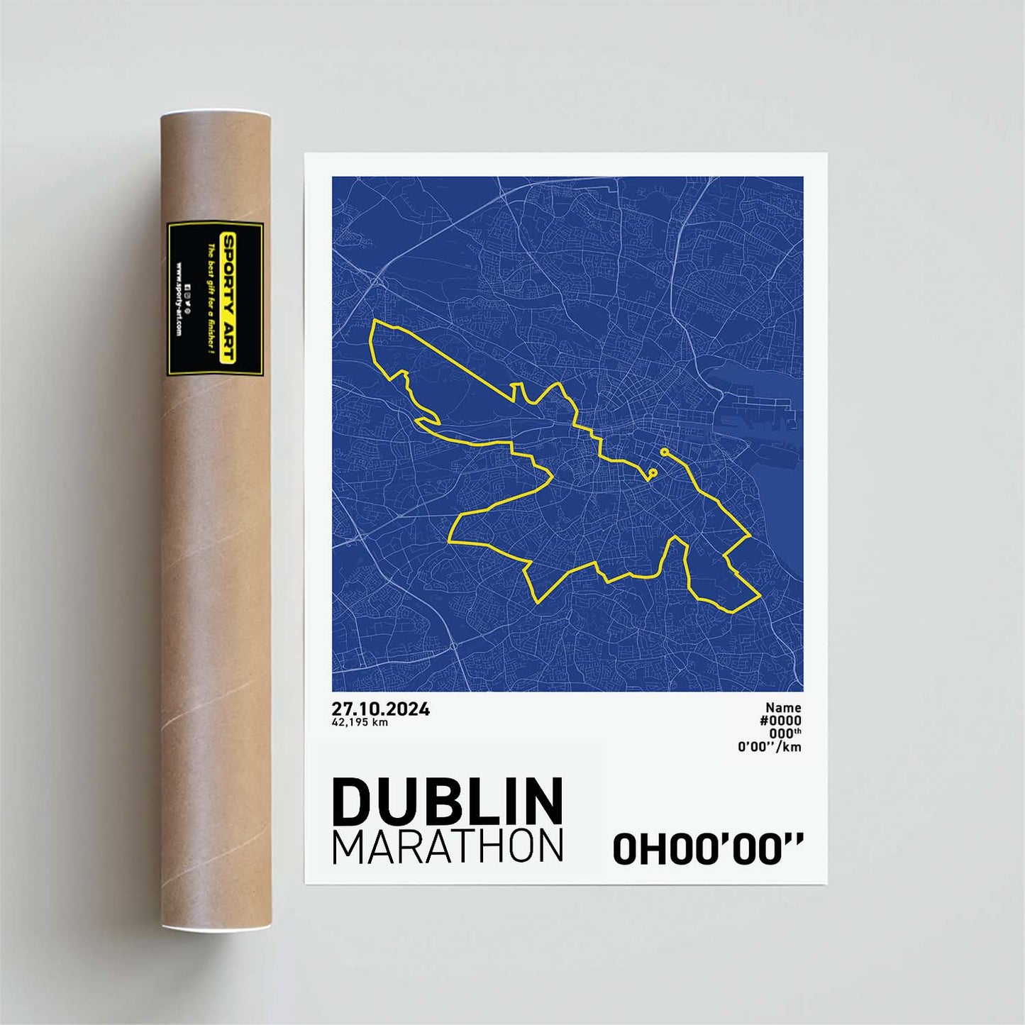 Dublin Marathon Art Print