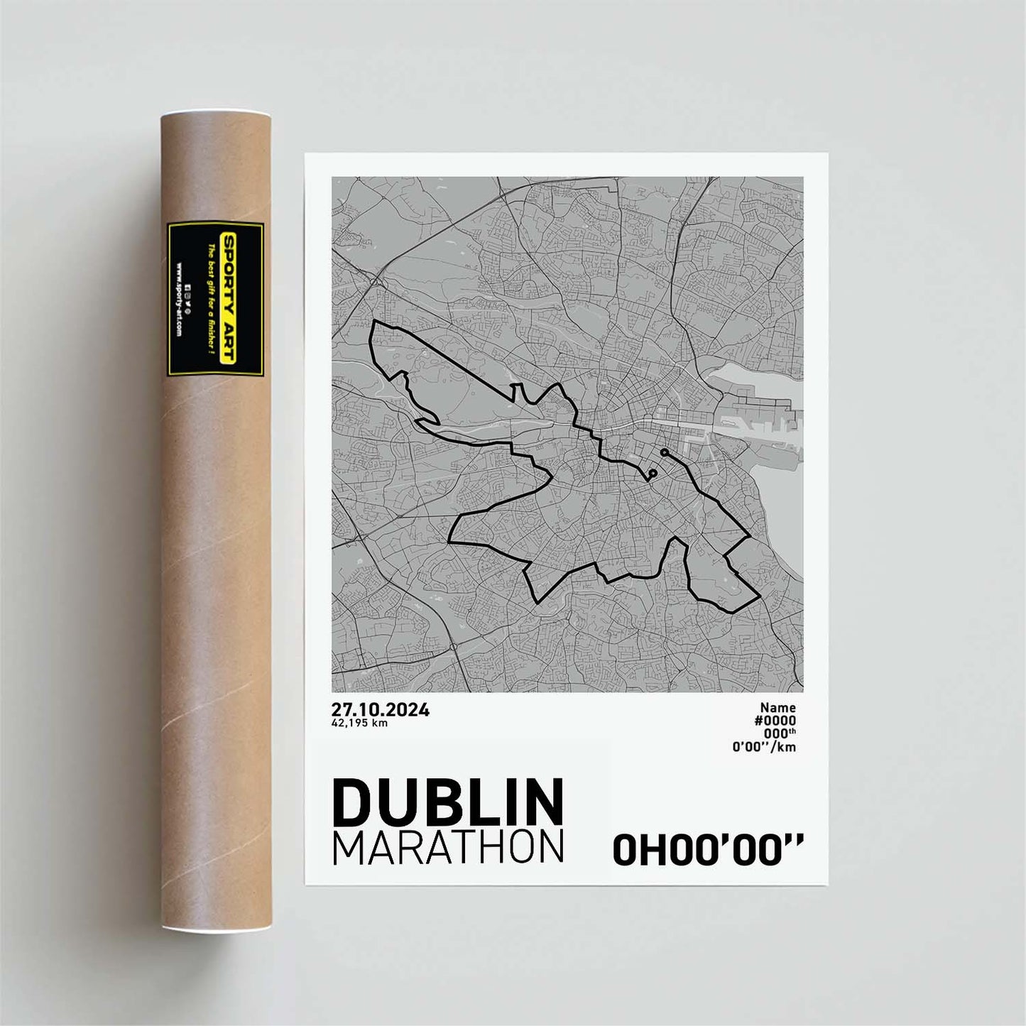 Dublin Marathon Art Print