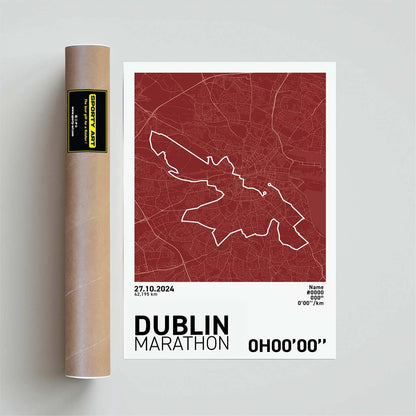 Dublin Marathon Art Print