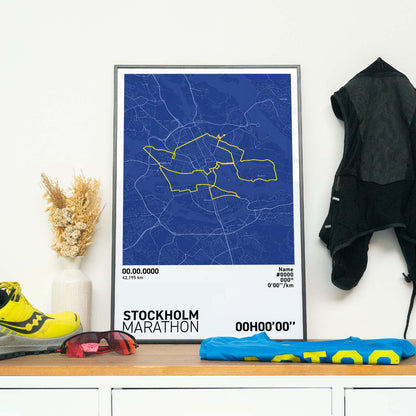 Stockholm Marathon Art Print