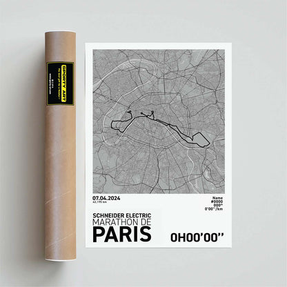 Paris Marathon Art Print