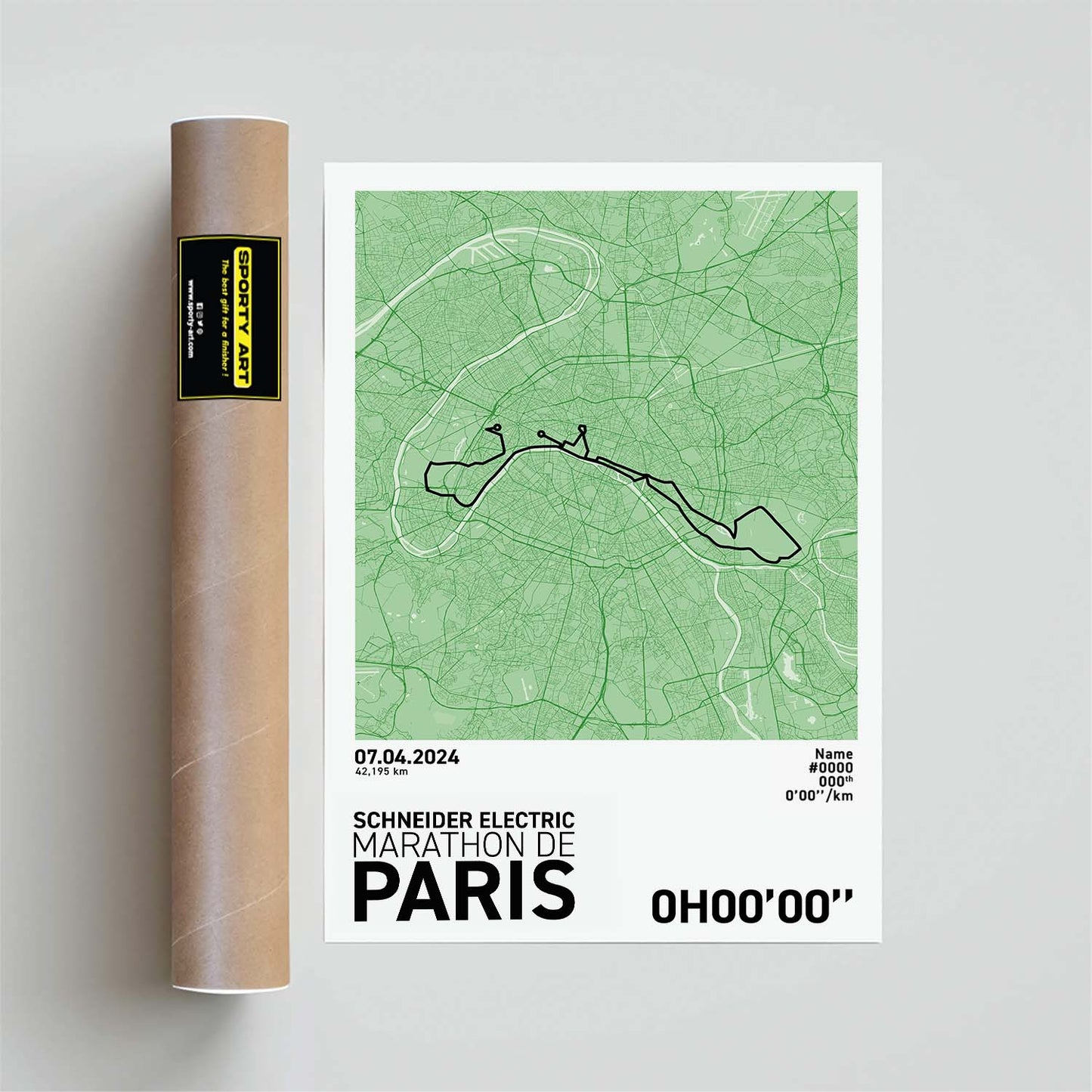 Paris Marathon Art Print