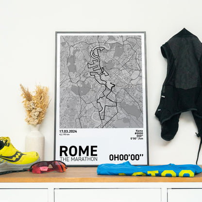Rome Marathon Art Print